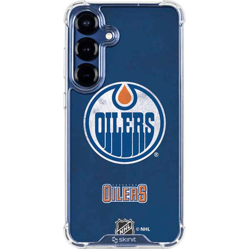 NHL Edmonton Oilers Distressed Galaxy S25 Clear Case